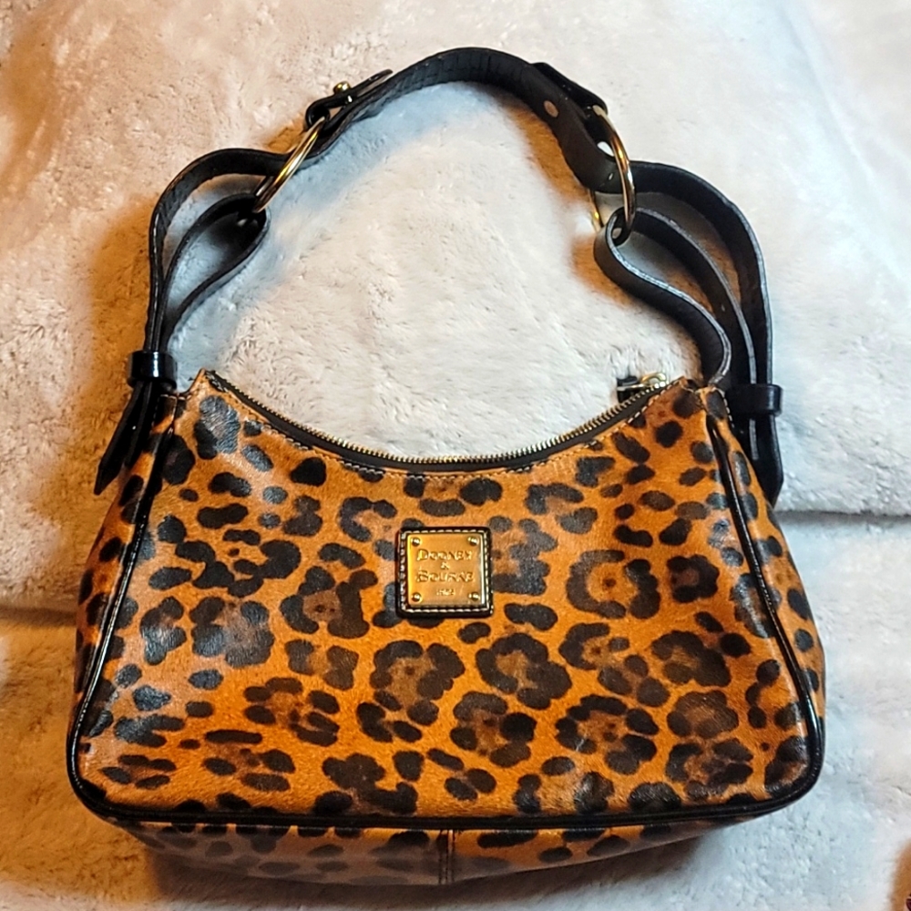 DOONEY & BOURKE Leopard Print Shoulder Bag with Dust Bag, EXCELLENT Condition.